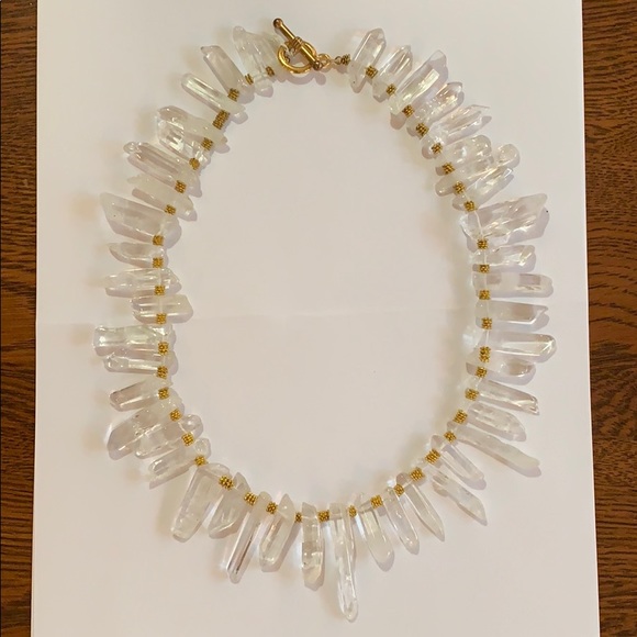 Hand beaded genuine crystal necklace - Picture 1 of 3